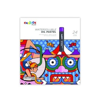 Carioca Plus - Pastelli ad Olio acquerellabili - 24 Colori brillanti e coprenti