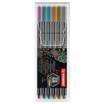 Stabilo - Pennarello pen 68 premium metallizzato Astuccio con 6 colori (6806/8-11-01)