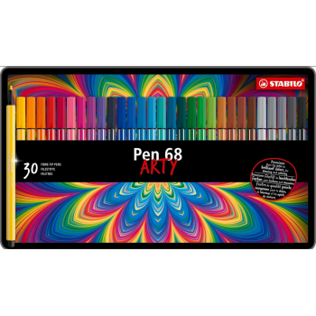 Stabilo - Pennarello premium Pen 68 Scatola ARTY in metallo da 30 pennarelli (6830-6)