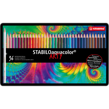 Stabilo - Matita colorata acquarellabile  Scatola Arty in metallo da 36 colori (1636-5)