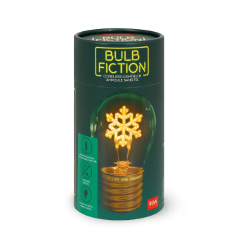 Legami -  Lampada da Tavolo Decorativa Natalizia a Forma di Lampadina a tema Fiocco di neve (VCLB0003)