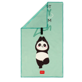 Legami - Telo Fitness con tasca per accessori con chiusura zip a tema Panda (FTOW0003)