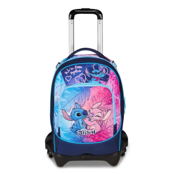 Seven - Zaino scuola trolley staccabile 3 Ruote 3WD - Lilo & Stitch