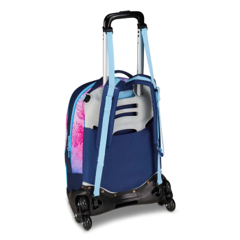 Seven - Zaino scuola trolley staccabile 3 Ruote 3WD - Lilo & Stitch