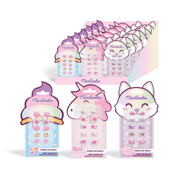Martinelia - Beauty Unghie finte per bambini  a tema Little Unicorn, Yummy e Best Friend's