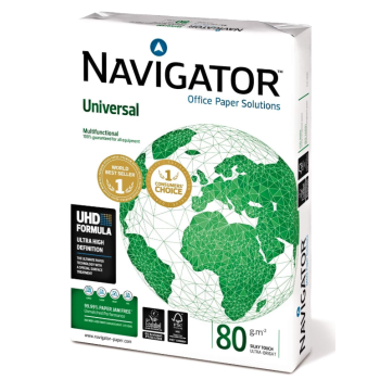 NAVIGATOR Universal Carta per fotocopie e stampanti A4, 80 g/m², Bianco (Singola Risma)
