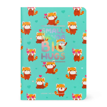 Legami - Quaderno a Righe A6 con Copertina Rigida Illustrata - Red Panda (A6NOT0043)