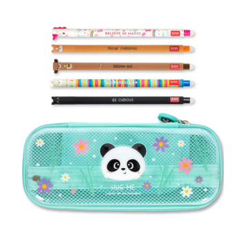 Legami - Set 5 Penne gel cancellabili + Astuccio WonderWow Panda