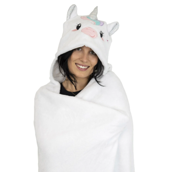 Legami -  Coperta con Cappuccio a tema Unicorno (CBL0002)