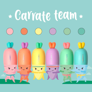 Legami - Set di 6 Mini Evidenziatori, Carrate Team (HC0001)
