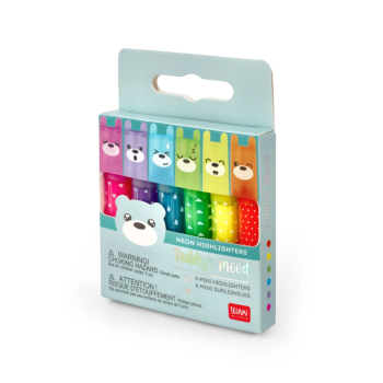 Legami - Set di 6 Mini Evidenziatori - Teddy's Mood (MH0003)