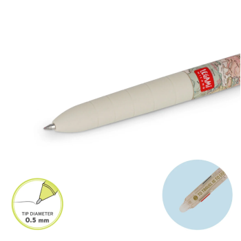 Legami - Penna Gel Cancellabile 3 Colori - Travel inchiostro nero, rosso e blu (TEP0001)