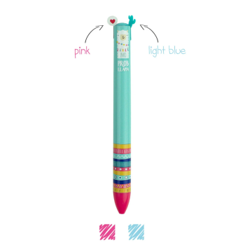 Legami - Penna a Sfera a Due Colori - Click&Clack - Lama Inchiostro: acqua e rosa (CLICK0022)