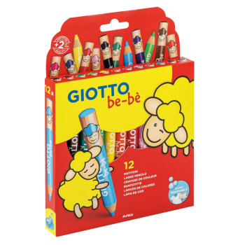 Giotto - Be-bè Super Matitoni conf. 12 Colori + Temperino (F477700 )