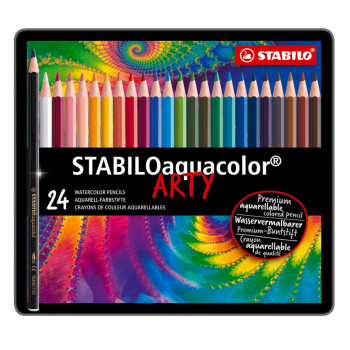 Stabilo - Matita colorata acquarellabile Scatola ARTY in metallo da 24 colori (1624-5)