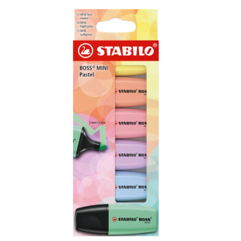 Stabilo - evidenziatori STABILO BOSS MINI Pastel astuccio da 6 colori  (07/6-2-01)