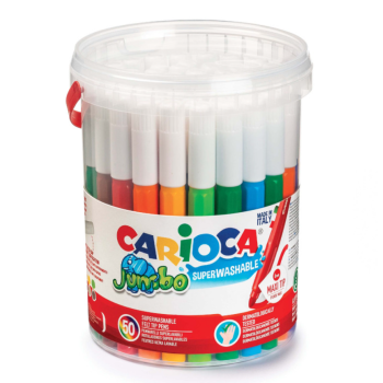 Carioca - Pennarelli punta maxi Jumbo barattolo - 50 PZ