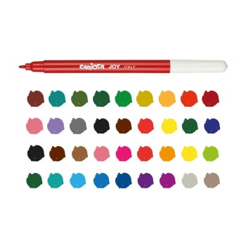 Carioca - Barattolo Pennarelli Con Punta Fine Joy, 100 Pezzi