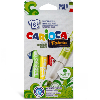 Carioca -  Pennarelli Per Tessuti Punta Maxi - 6 Pz (40956)