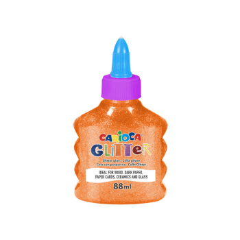 Carioca - Bottiglietta Colla Glitter Glue Neon - 88ml Arancione