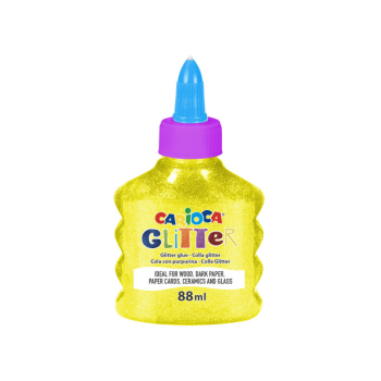 Carioca - Bottiglietta Colla Glitter Glue Neon - 88ml Giallo