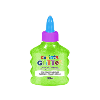 Carioca - Bottiglietta Colla Glitter Glue Neon - 88ml Verde