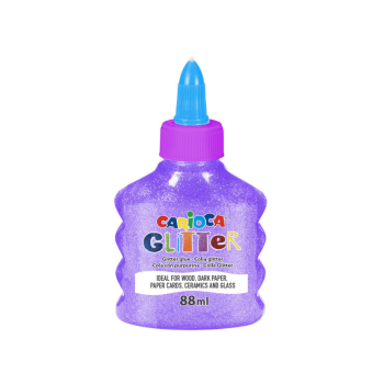 Carioca - Bottiglietta Colla Glitter Glue Neon - 88ml Viola