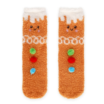 Legami - Calzini Natalizi Antiscivolo per Adulti a tema Pan di Zenzero
