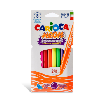 Carioca - Pennarelli Neon Superfluorescenti - 8 Pz (42785)
