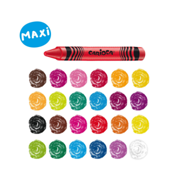 Carioca - Pastelli a cera Maxi Wax - 12 Pz (42369)