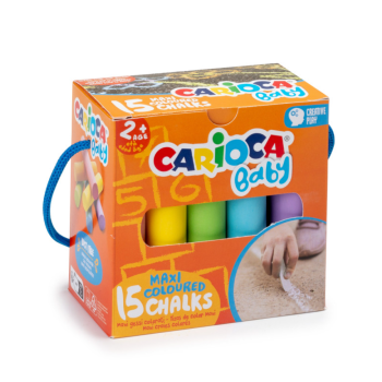 Carioca Baby - Gessi Maxi colorati senza polvere - 15 Pz