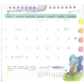 Akena - Calendario da Tavolo Disegnata Piramide Anno 2026 17x16cm. By Sara Pucci e Guido Olivieri (DS26PI)