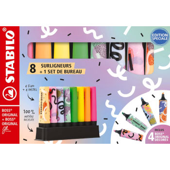 Stabilo - Evidenziatore Boss Original by Ju Schnee Limited Editon desk set 8 colori (