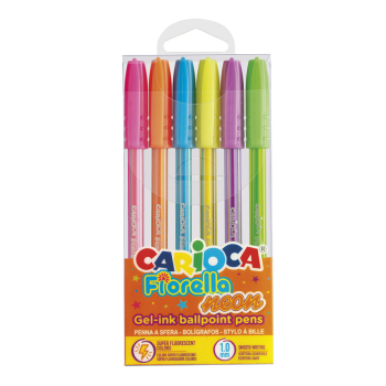 Carioca - Penne Colorate Fiorella Neon - 6 Pz (43365)