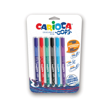 Carioca - Penne Cancellabili Oops - 6 Pz (43037)