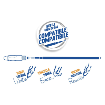 Carioca - Ricariche Penna Cancellabile Oops - 3 PZ Inchiostro Blu