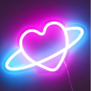 Legami - Lampada Decorativa da Tavolo a Led Effetto Neon di Legami a forma di Cuore (NEL0003)