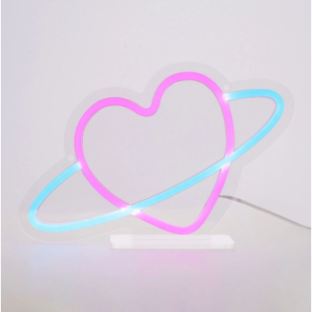 Legami - Lampada Decorativa da Tavolo a Led Effetto Neon di Legami a forma di Cuore (NEL0003)