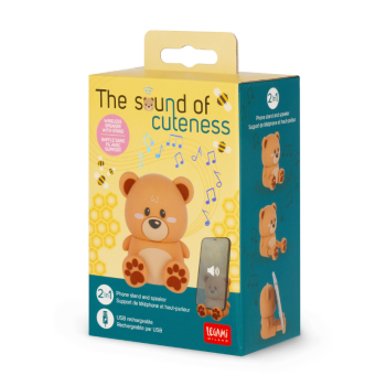 Legami - Speaker Wireless con Supporto Smartphone Teddy Bear - The Sound of Cuteness (SPS0002)