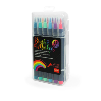 Legami - Set di 12 Pennarelli con Punta Pennello Bright Colours - Brush Marker (BUMA0001)