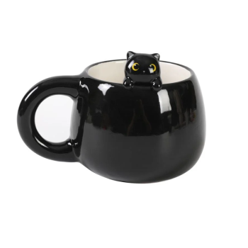 i-Total- Tazza in Cermica con Charm Black Cat (XL2525)