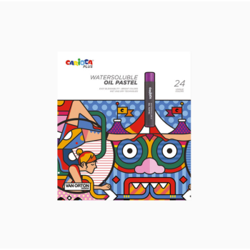 Carioca Plus - Pastelli ad Olio acquerellabili - 24 Colori brillanti e coprenti