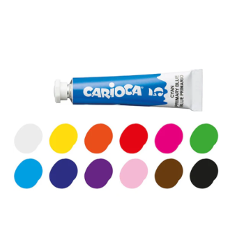 Carioca - Tempera in tubetti 7,5 ml 12 pezzi (KO012/A)