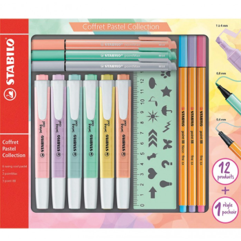 Stabilo - Set Pastell Collection Cofanetto speciale con 13 prodotti (IT/87-2915)