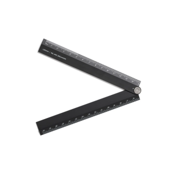 Legami - Righello Pieghevole in Alluminio, Doppio Utilizzo: Misurazione in Centimetri 30 cm e in Gradi 180° (VFR0002)