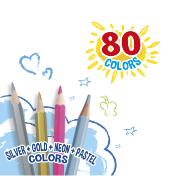 Carioca - Matite Tita Maxi Rainbow Set - 80 Pz (42890)