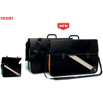 Arda - Valigetta con soffietto BIG cm. 52 x 37 Nera con tracolla (0256N)