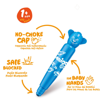 Carioca baby - Pennarelli Teddy Markers Baby - 6 Pz.