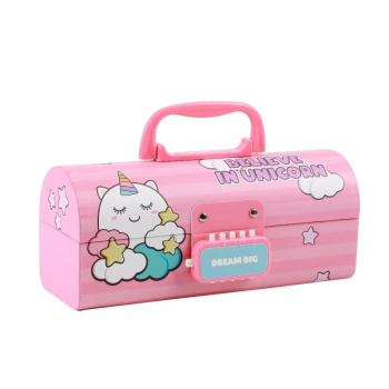 ITOTAL - Organizer a Forma di Bauletto con Lucchetto Cat Lovers Rosa