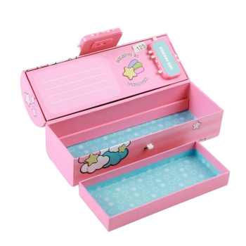 ITOTAL - Organizer a Forma di Bauletto con Lucchetto Cat Lovers Rosa